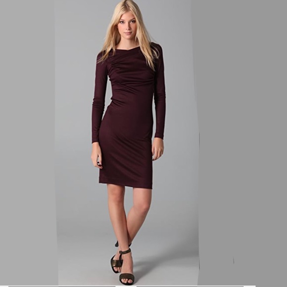 DVF ‘Alora’ plum colored dress - Picture 2 of 9